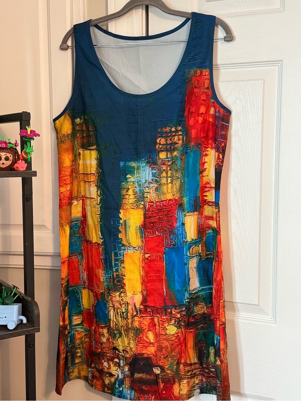 Emery Rose Colorful Abstract Tank Dress | Large 🌈